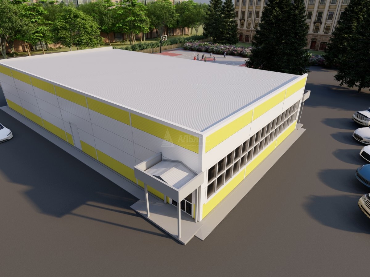 3D визуализация Магазин из сэндвич-панелей - фото 2