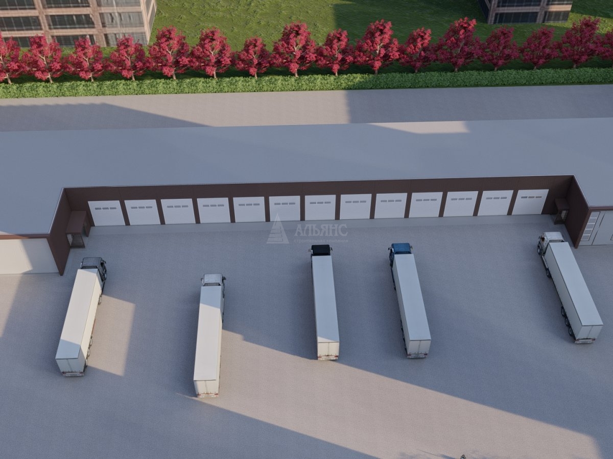 3D визуализация Склад-ангар с АБК из сэндвич-панелей - фото 3