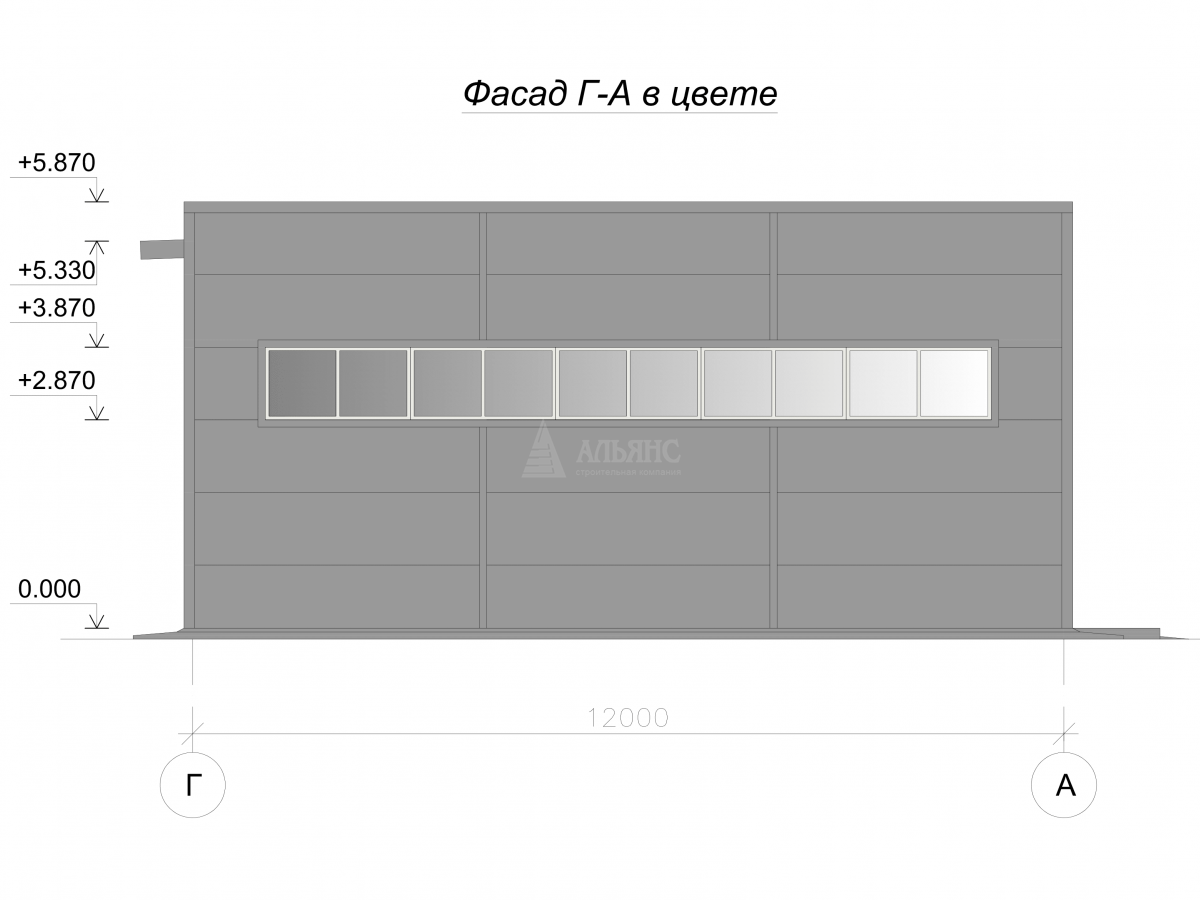 Планировка Гаражный бокс из сэндвич панелей -  фото 2